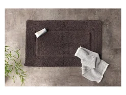 Alfombra de baño William 80x50cm gris.