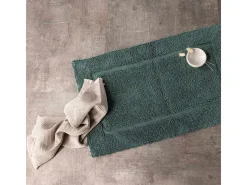 Alfombra de baño William 80x50cm verde.
