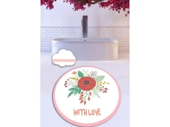 Alfombra de baño With Love (100 cm) multicolor