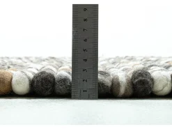 Alfombra de bolas de fieltro hecha a mano 170x240 cm Naturaleza Multi Felty 2.2