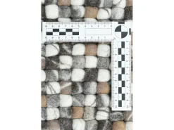 Alfombra de bolas de fieltro hecha a mano 70x270 cm Naturaleza Multi Felty 2.2