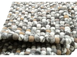 Alfombra de bolas de fieltro hecha a mano 70x270 cm Naturaleza Multi Felty 2.2