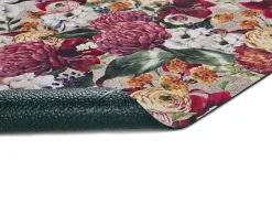 Alfombra de cocina - Dibujos con flores - rojo - 52 x 100 cm - RICCI