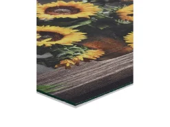Alfombra de cocina - Dibujos con flores - amarillo - 52 x 100 cm - RICCI
