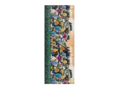 Alfombra de cocina - dibujos con paisaje - multicolor - 52 x 100 cm - RICCI