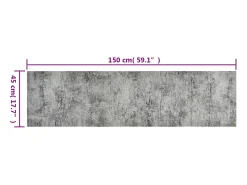 Alfombra de cocina lavable terciopelo aspecto hormigón 45x150cm ES326559