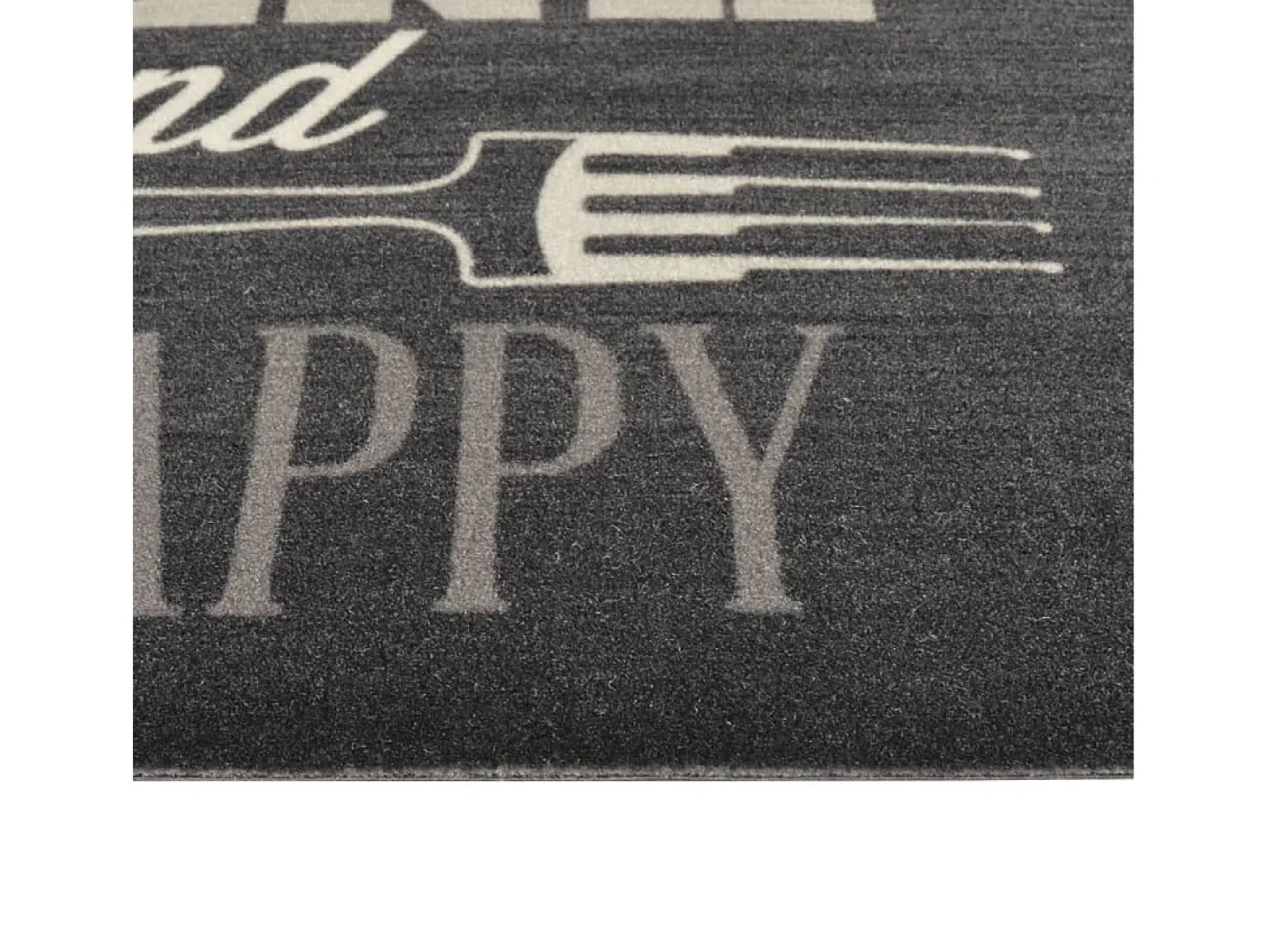 Alfombra de cocina lavable terciopelo negro 45x150 cm ES506005