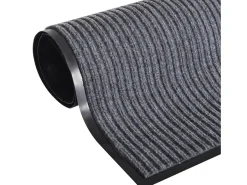 Alfombra de entrada de PVC gris, 90 x 150 cm ES147520