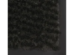 Alfombra de entrada rectangular de nudo 90x150 cm negra ES553409