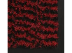 Alfombra de entrada rectangular de nudo 80x120 cm roja ES677519