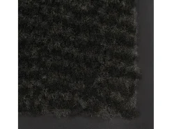 Alfombra de entrada rectangular de nudo 80x120 cm negra ES532702