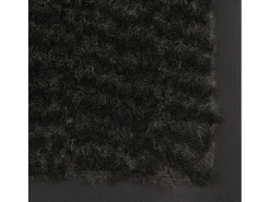 Alfombra de entrada rectangular de nudo 40x60 cm negra ES572329