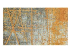 alfombra de entrada 70x120 tejida rectángulo naranja estampado abstracto RÚSTICO