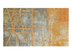 alfombra de entrada 110x175 tejida rectángulo naranja estampado abstracto RÚSTICO