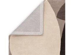 Alfombra de estilo medio siglo, hecha a mano 100% lana - 200x290cm - gris, crema, naranja - Reef Mid Century