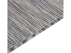 Alfombra de exterior de tejido plano marrón y azul 200x280 cm ES73628