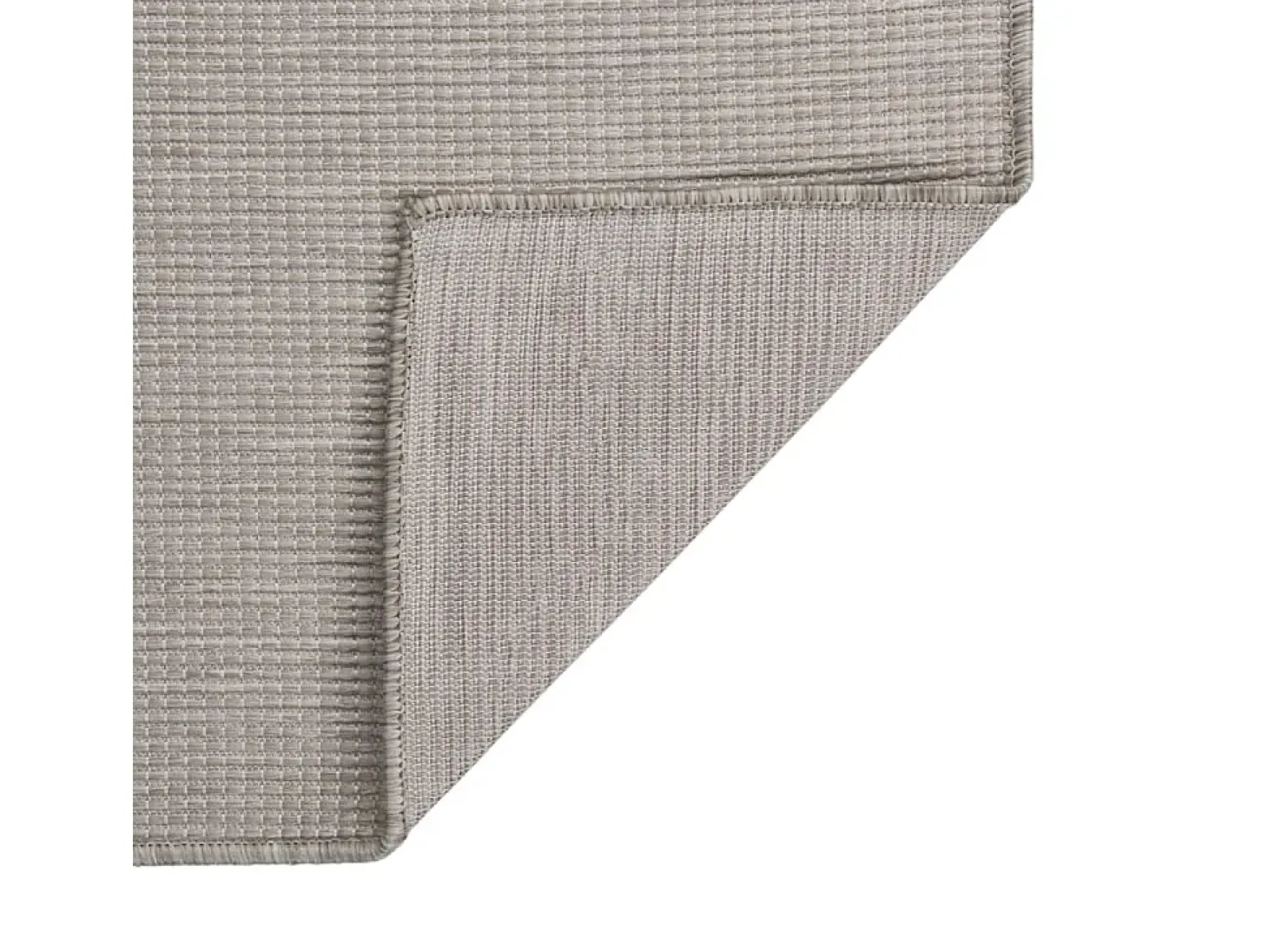 Alfombra de exterior de tejido plano gris taupe 140x200 cm ES27894