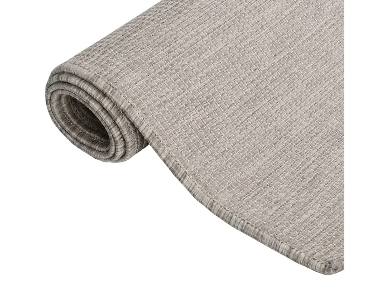 Alfombra de exterior de tejido plano gris taupe 140x200 cm ES27894