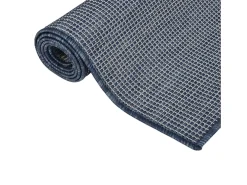 Alfombra de exterior de tejido plano azul 140x200 cm