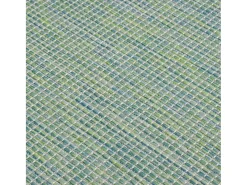 Alfombra de exterior de tejido plano turquesa 200x280 cm