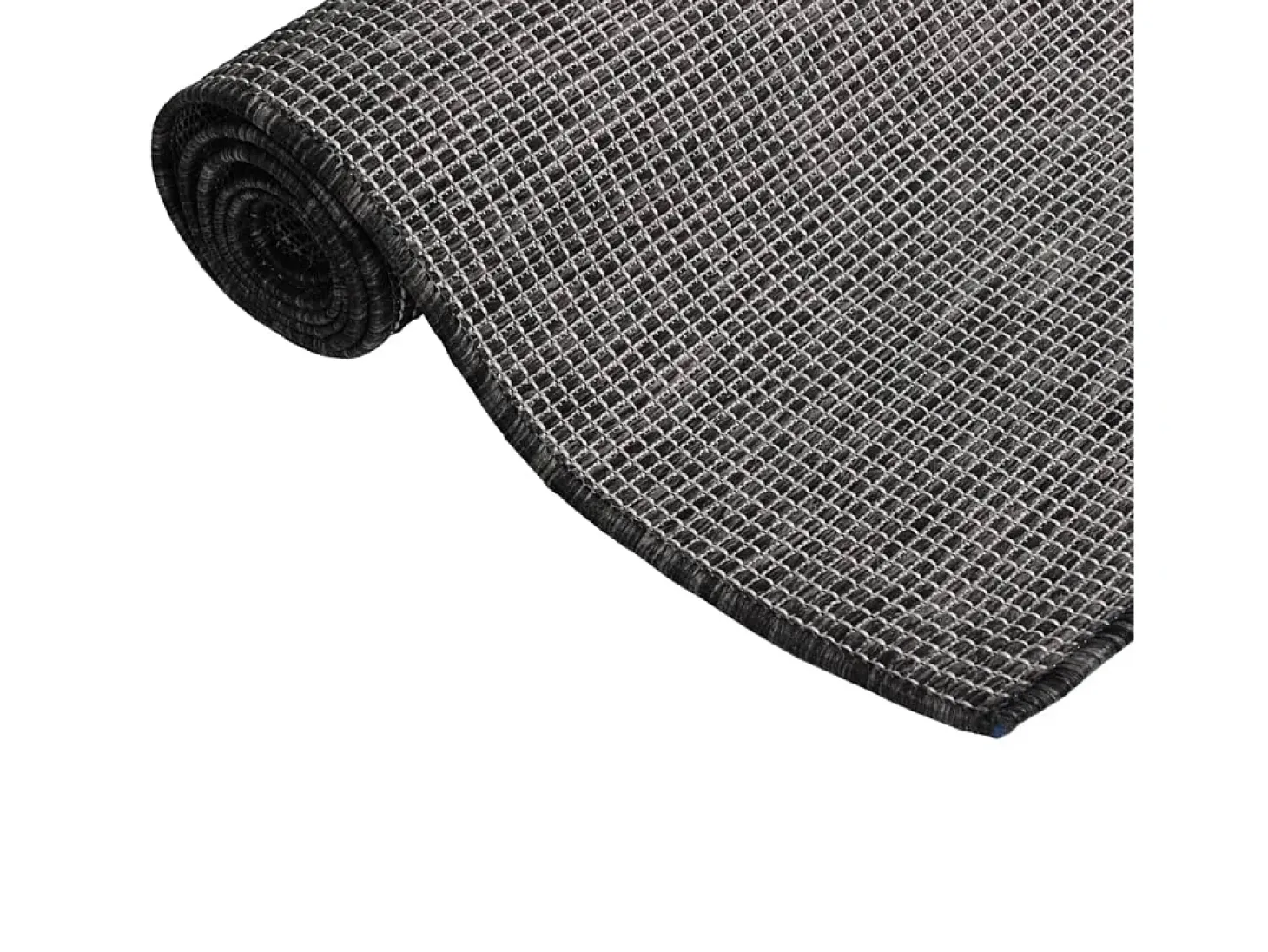 Alfombra de exterior de tejido plano gris 140x200 cm ES80338