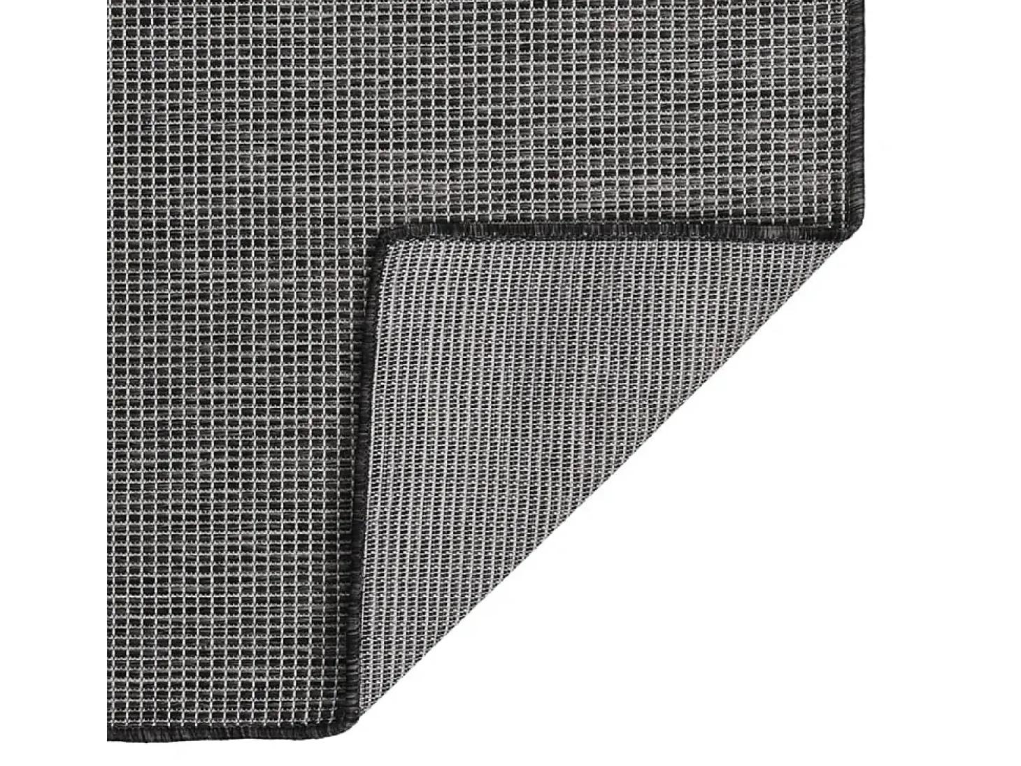 Alfombra de exterior de tejido plano gris 140x200 cm ES80338