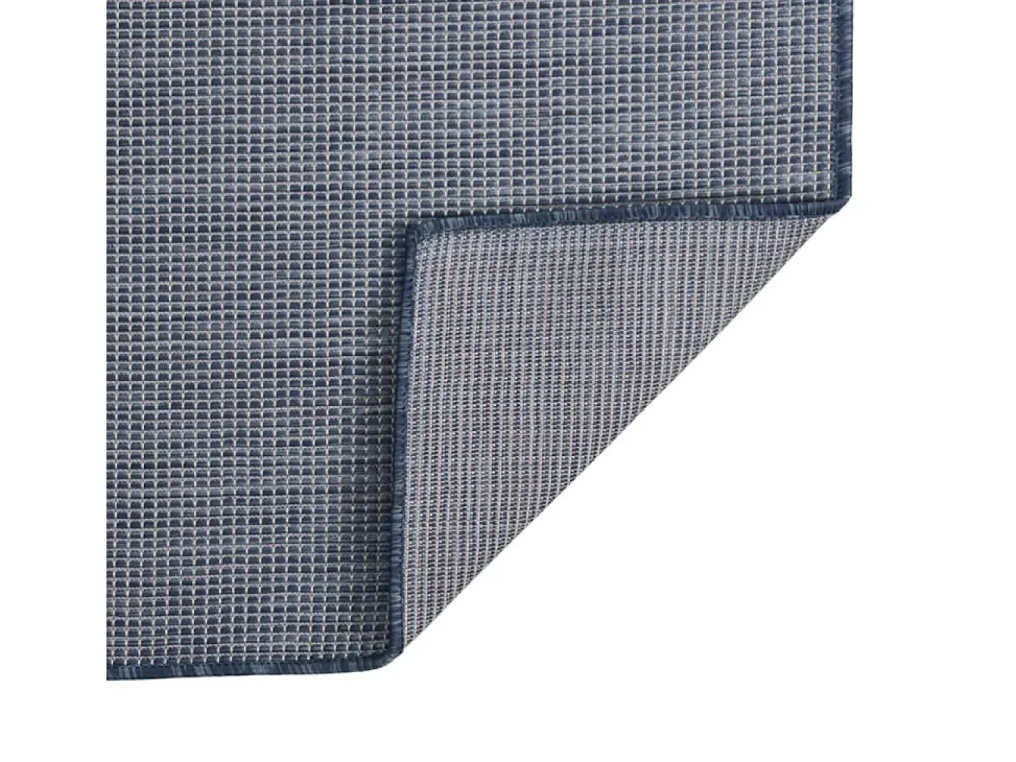Alfombra de exterior de tejido plano azul 120x170 cm ES42116