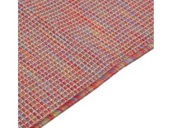Alfombra de exterior de tejido plano rojo 120x170 cm