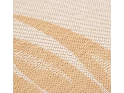 Alfombra de exterior de tejido plano con estampado de hojas, 140 x 200 cm