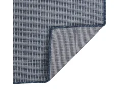 Alfombra de exterior de tejido plano azul 120x170 cm