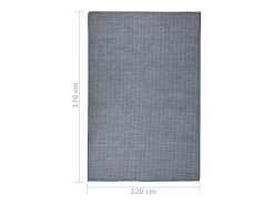 Alfombra de exterior de tejido plano azul 120x170 cm