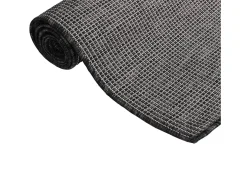 Alfombra de exterior de tejido plano gris 200x280 cm ES38528