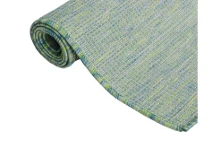 Alfombra de exterior de tejido plano turquesa 200x280 cm ES95634