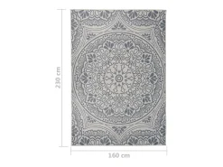 Alfombra de exterior de tejido plano 160x230 cm Estampado azul