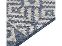 Alfombra de exterior de tejido plano 200x280 cm Rayas azules