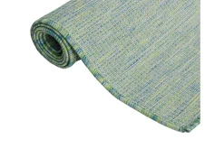 Alfombra de exterior de tejido plano turquesa 140x200 cm