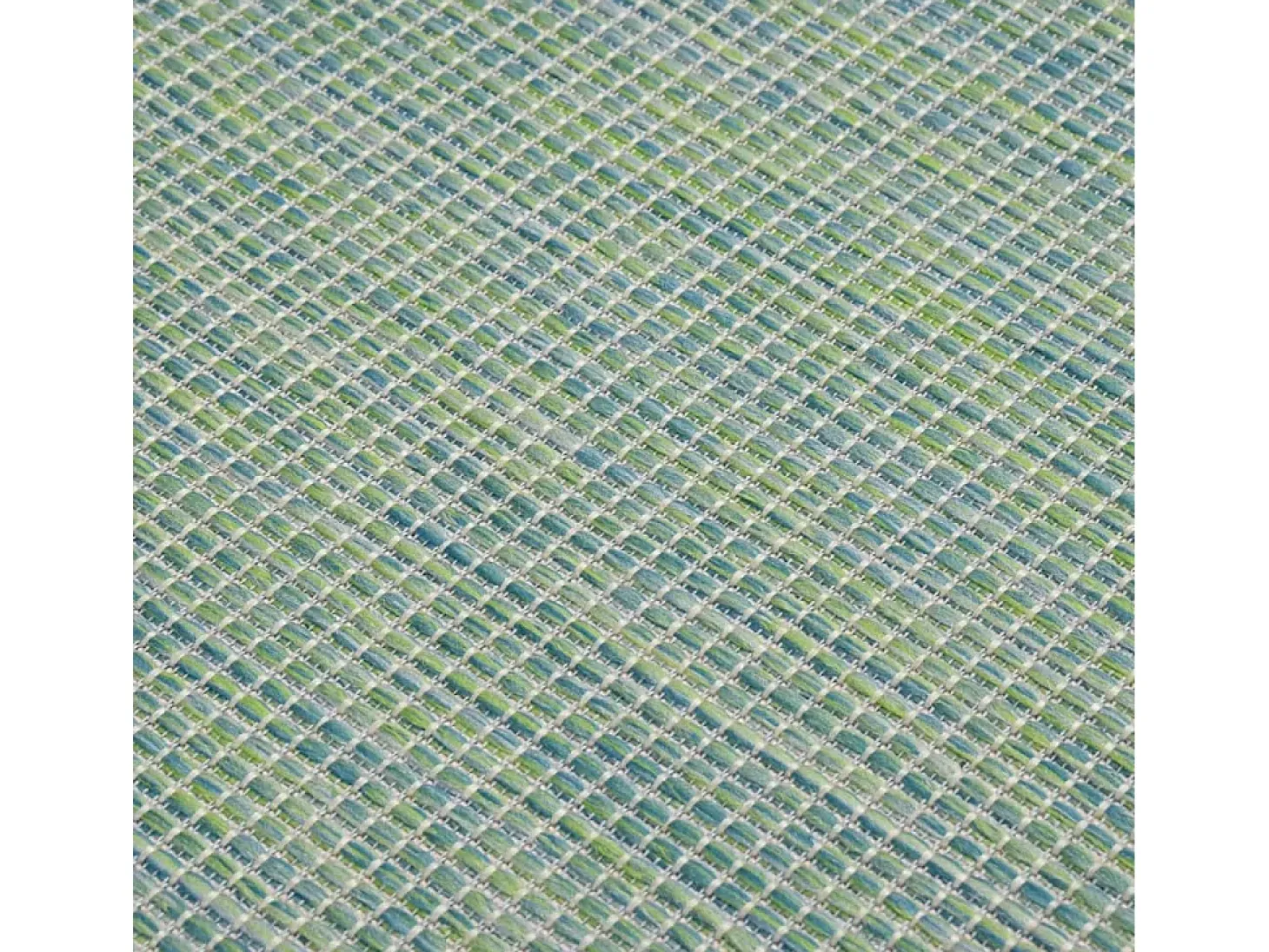 Alfombra de exterior de tejido plano turquesa 140x200 cm