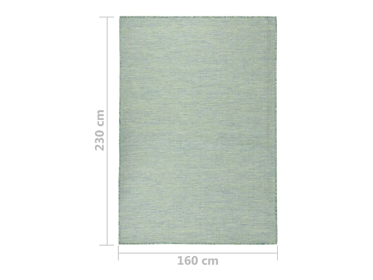 Alfombra de exterior de tejido plano turquesa 140x200 cm