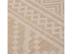 Alfombra de exterior de tejido plano rayas marrones 200x280 cm