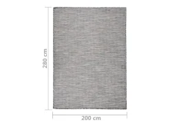 Alfombra de exterior de tejido plano 200x280 cm Marrón y azul