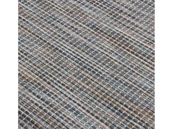 Alfombra de exterior de tejido plano 200x280 cm Marrón y azul