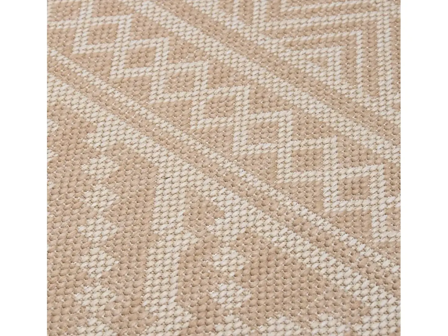 Alfombra de exterior de tejido plano rayas marrones 140x200 cm