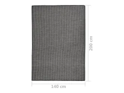 Alfombra de exterior de tejido plano gris 140x200 cm