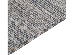 Alfombra de exterior de tejido plano marrón y azul 120x170 cm ES84097