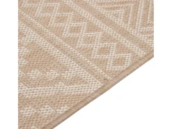 Alfombra de exterior de tejido plano 120x170 cm Rayas marrones