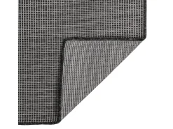 Alfombra de exterior de tejido plano gris 140x200 cm ES50144