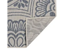 Alfombra de exterior de tejido plano 140x200 cm Estampado azul