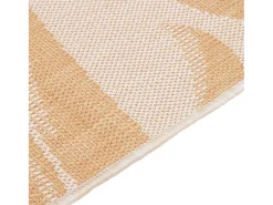 Alfombra de exterior tejido plano estampado de hoja 80x250 cm