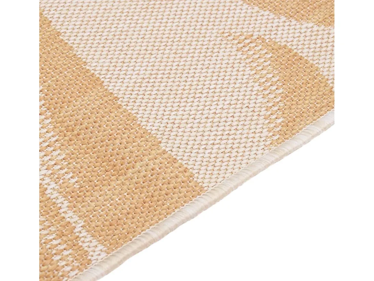 Alfombra de exterior tejido plano estampado de hoja 80x150 cm ES59275