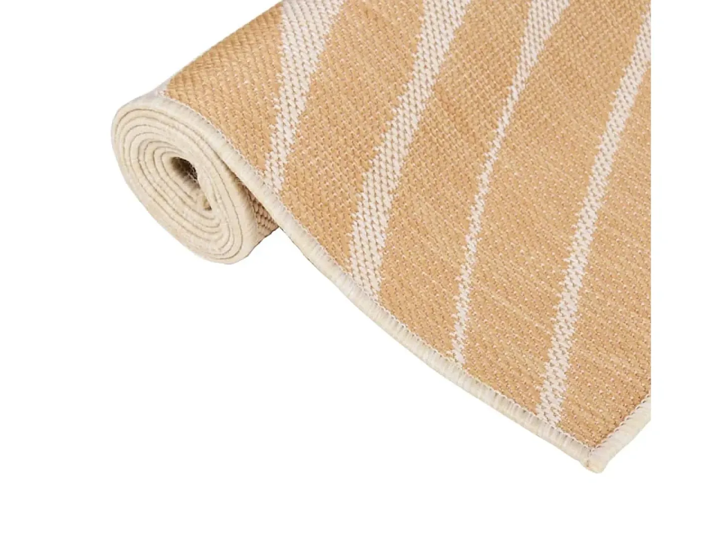 Alfombra de exterior tejido plano estampado de hoja 80x150 cm ES59275